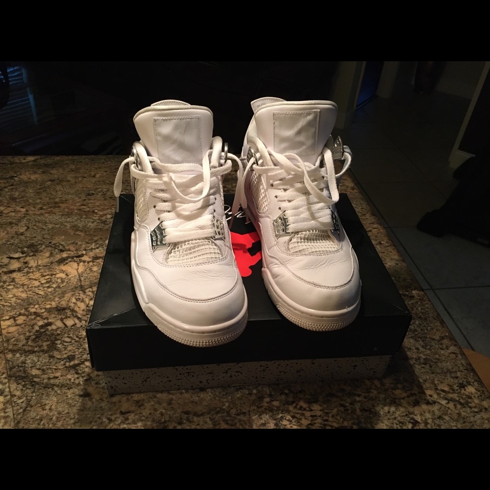 Pure money white Jordan’s